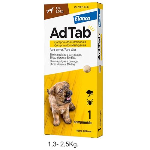 AdTab 56 Mg Perro 1,3-2,5 Kg 1 Comprimido